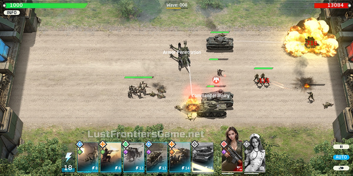 Battle screen in the game Lust Frontiers