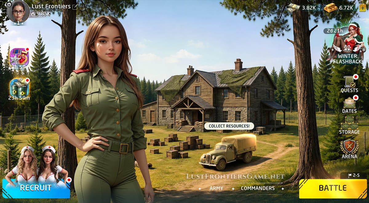 Lust Frontiers main menu